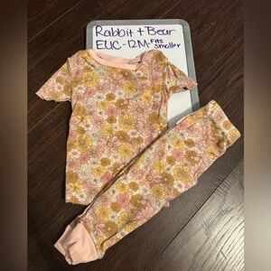 Floral baby Pajamas - Pink and Yellow
